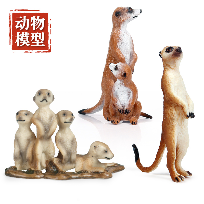 儿童礼物仿真动物模型玩具摆件静态实心狐獴沼狸猫鼬狸獭海狸鼠-封面