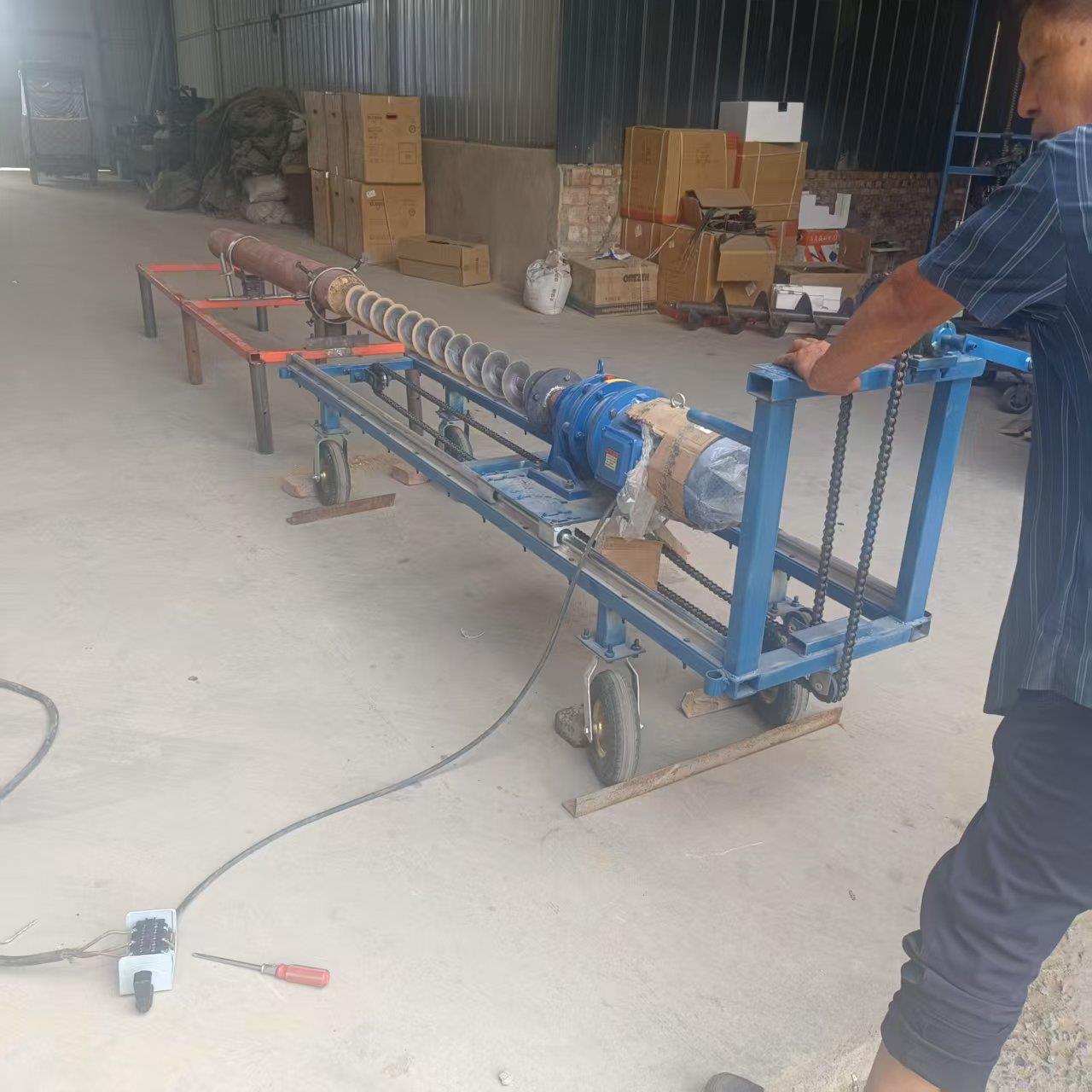 护栏圆管掏土机水平清孔打洞机路下穿管边坡支护横向钻机