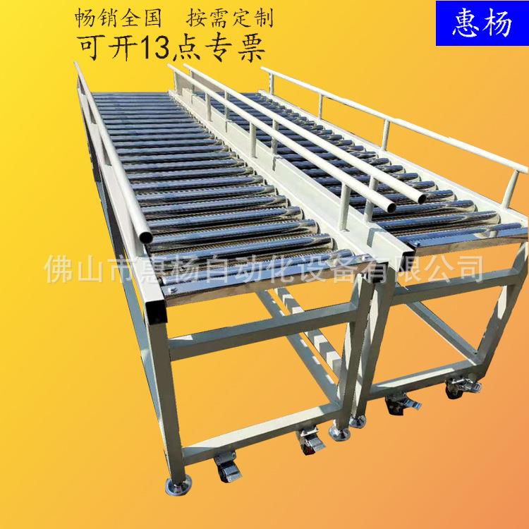 厂家直供刹车轮动力滚筒线无动力包装输送线佛山镀锌滚筒输送机