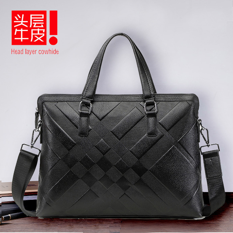 新款公文包商务头层牛皮