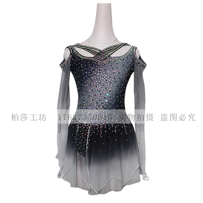 DVWVB 高端定制花样滑冰服装 比赛考级表演服 儿童成人女款裙a043