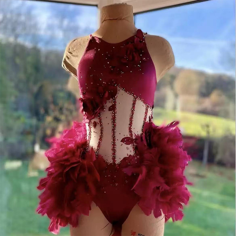 DVWVBX现代抒情舞钢管舞演出女空中瑜伽比赛服杂技吊环服0008