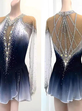 DVWVB设计定制花样滑冰服装花样滑冰表演服考级儿童成人女款Y808