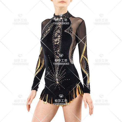 DVWVB艺术体操服健美比赛竞技体操拉拉操 儿童女款裙G64啦啦操服