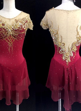 DVWVB定制花样滑冰服装表演服演出服溜冰服儿童成人女款裙G137