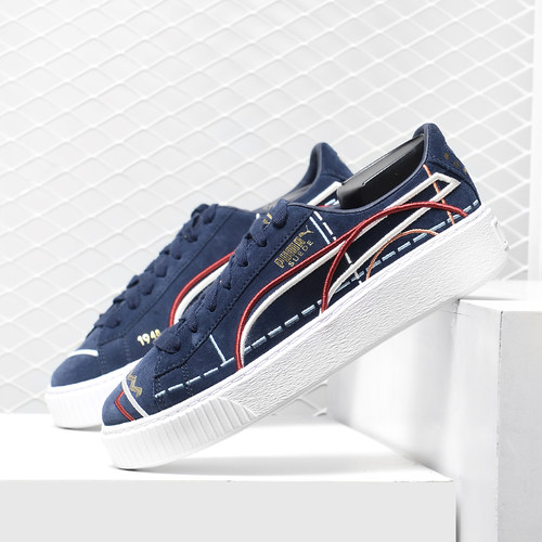 Puma/彪马正品 Suede Platform 女子厚底松糕休闲板鞋366685-02