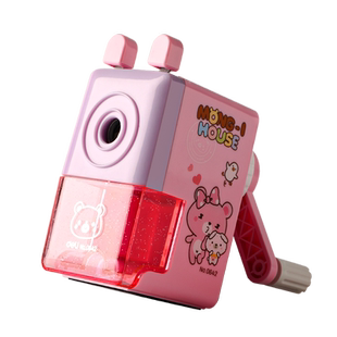 得力卷笔刀削笔器自动进铅小学生幼儿园可爱卡通儿童多功能钻笔刀旋刨笔机手摇铅笔刀转笔刀削笔刀彩铅卷笔器