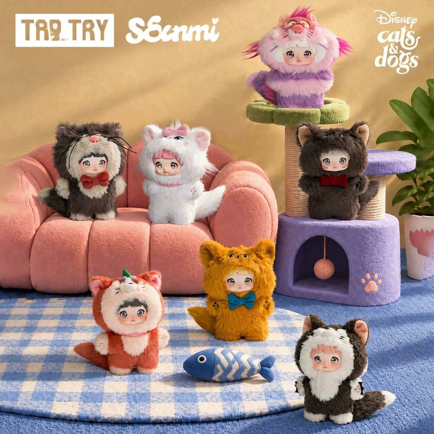 正版TOPTOY Nommi糯米儿x迪士尼盲盒毛绒绮梦喵语全身挂件玩偶礼