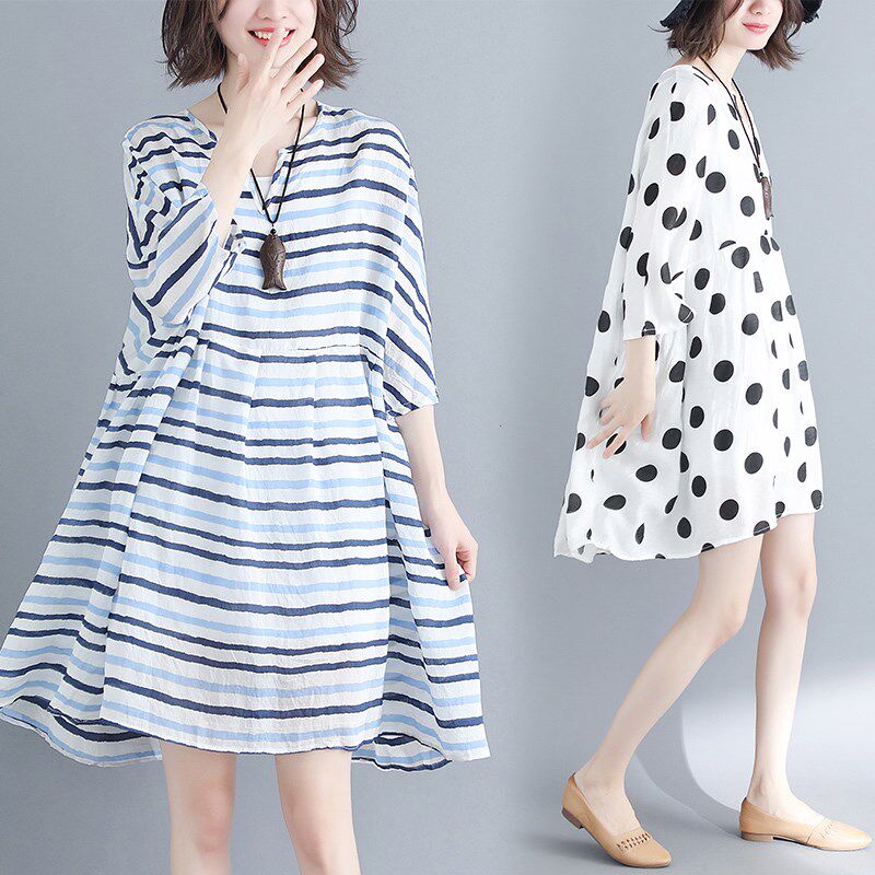 胖妹妹春装遮肚子大码连衣裙减龄洋气宽松显瘦2019韩版新款波春夏在类目 女装/女士精品, 大码女装中 - 来自Buy2taobao.com提供专业的淘宝代购服务