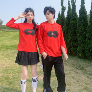 拉拉队团体表演服运动会开幕式啦啦操毕业季健美操套装短袖男女春