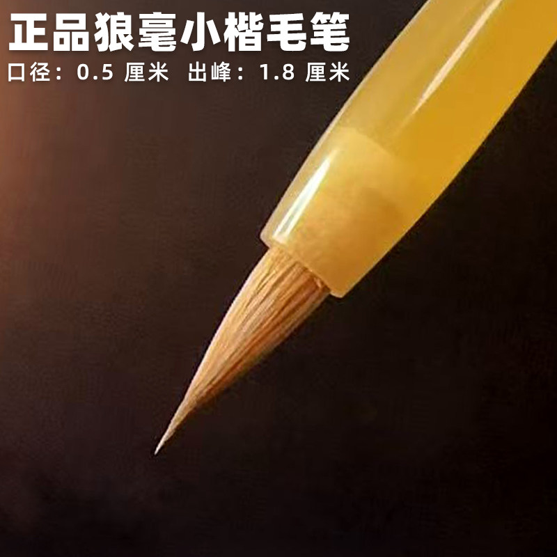 蜀乐文房狼毫小楷毛笔专业级书法赵孟俯楷书小行书入门套装初学专用狼豪临摹字帖抄经专业款狼毫小楷笔