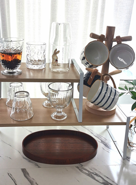 桌面置物架餐桌上简易架客厅水杯架子厨房台面调料多层储物收纳架