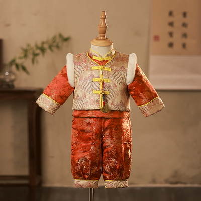 男童周岁礼服新款冬季中国风