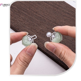 玉石扣子中国风盘扣别针调节扣珍珠收腰神器女裤腰收紧大改小平安