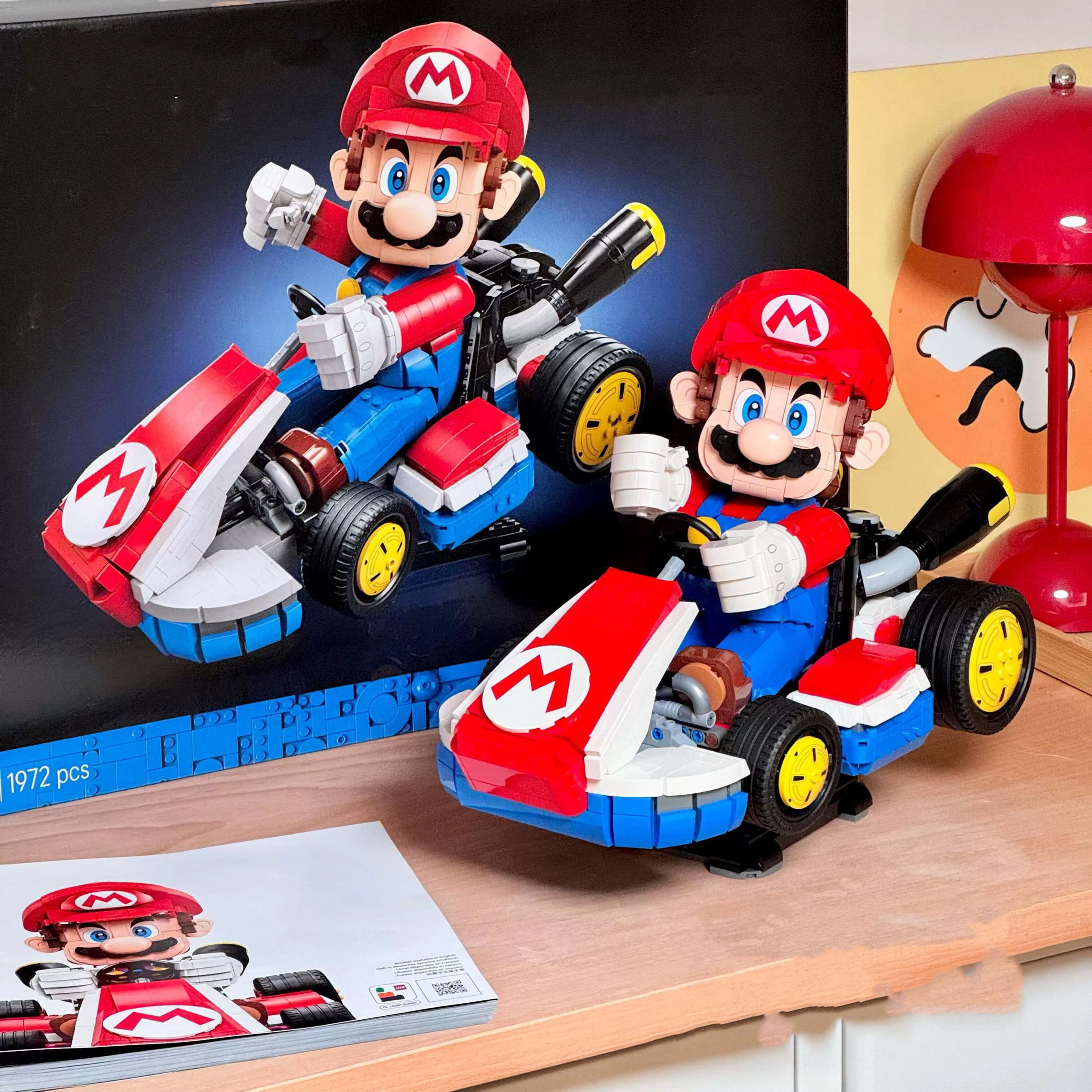 ICONS创意系列超级马里奥卡丁车赛车儿童玩具适用乐高积木女男孩