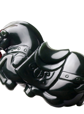 甄选老料乌黑亮泽黑羊脂手感温润