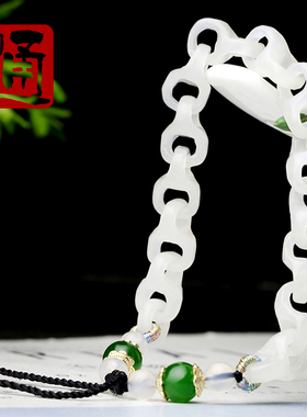 甄选品质玉质白润一体手雕带证书