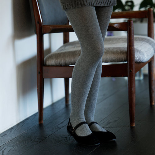 Beeff“烟灰色”平纹连裤袜无骨