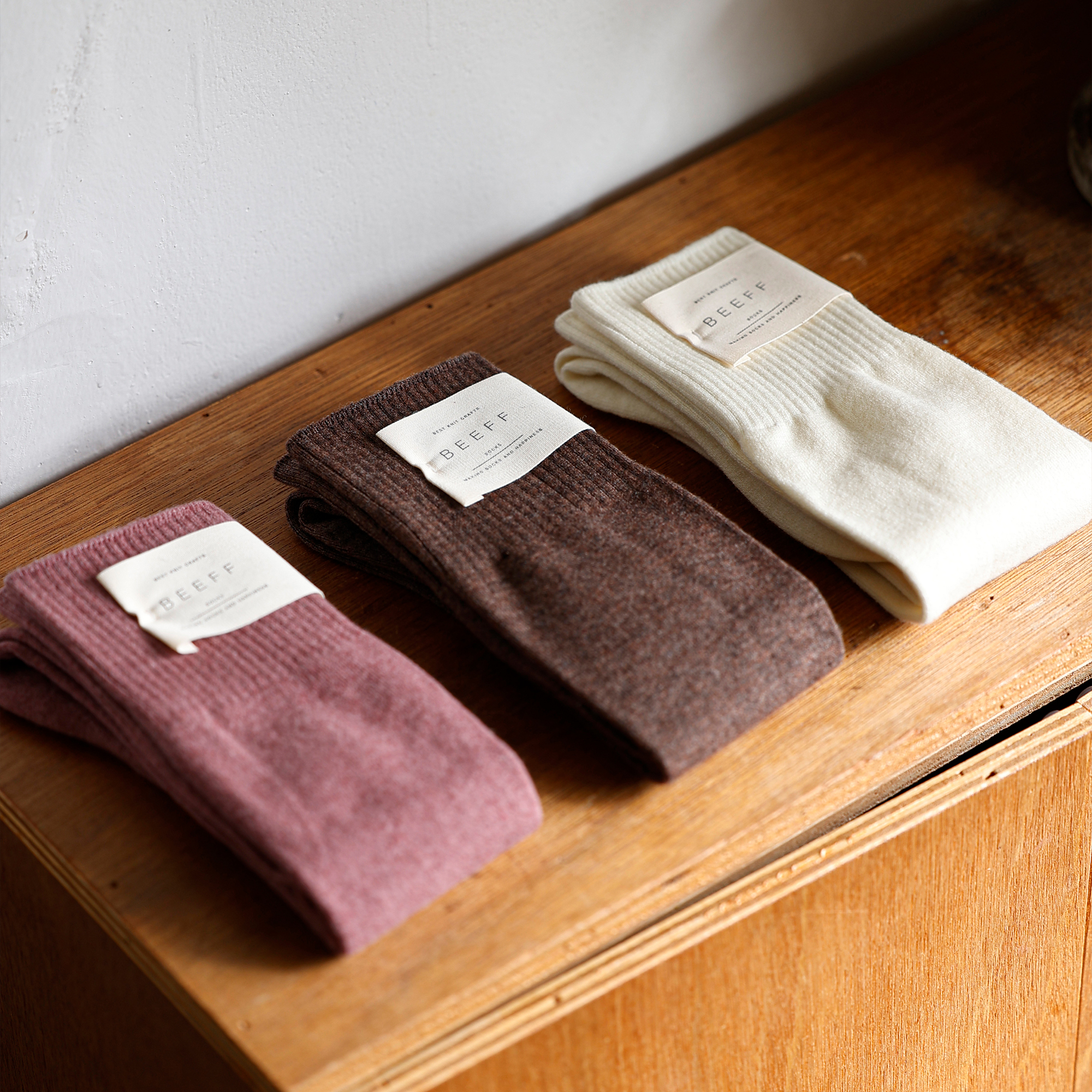 羊毛小腿袜加长袜口无骨袜尖