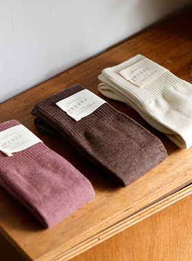 Beeff 25年冬 发热羊毛 小腿袜无骨 秋冬保暖加厚显瘦长筒袜 堆堆