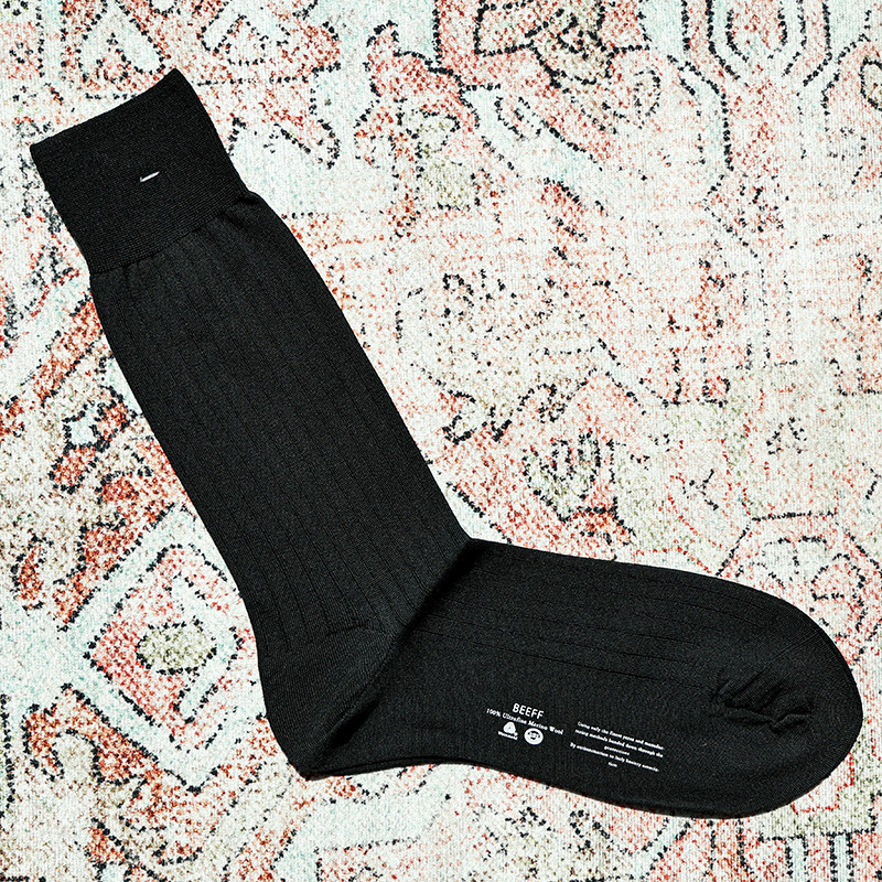thumbnail for Beeff Men's Extra-fine Merino Wool Dress Socks Imported high-end business socks, stockings, suit socks