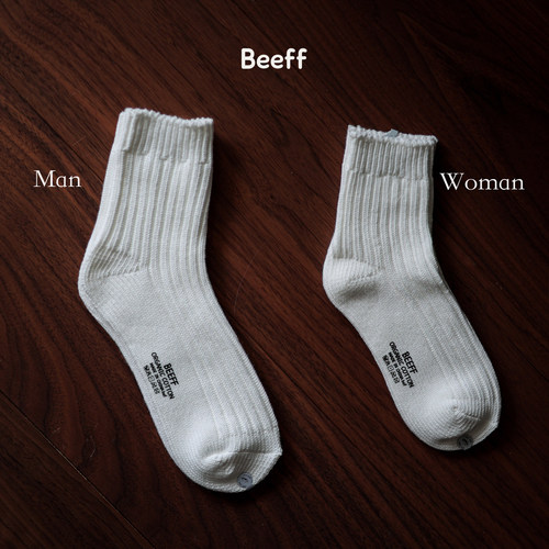 beeff粗针粗线美式棉短袜