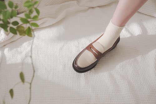 春夏米白2双组合有机棉短筒女袜