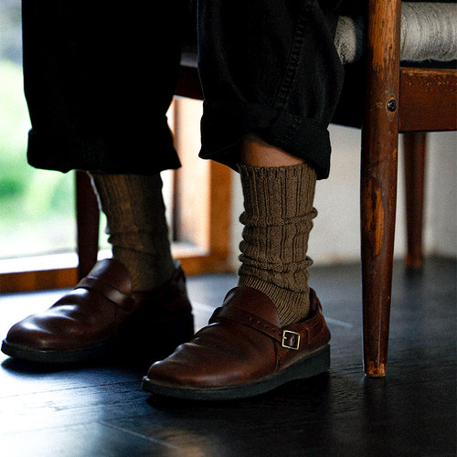 “枯”粗针袜Beeff-old