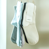 夏季 BEEFF 轻薄苎麻棉中筒袜无骨 意军短袜 纯色透气吸汗 复刻