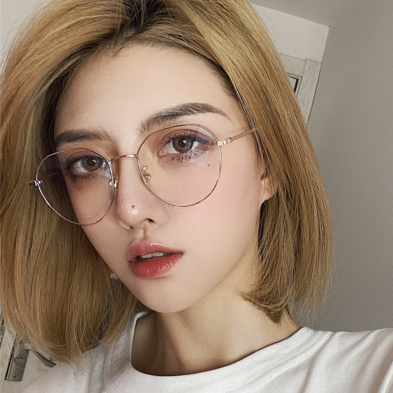纯钛超轻眼镜框近视女韩版潮大脸防蓝光辐射抗疲劳护目镜眼睛架男