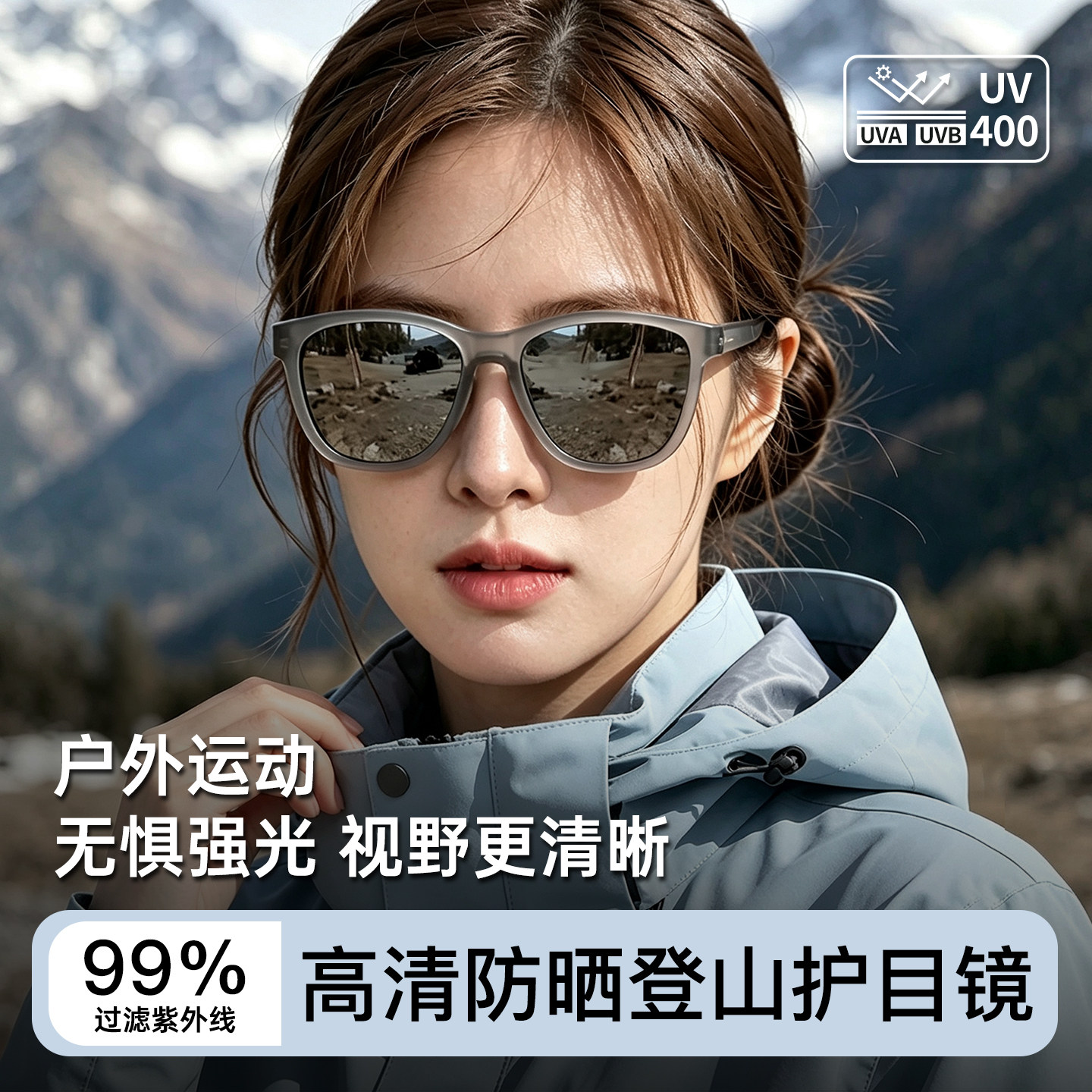 户外偏光运动太阳镜防晒可配度数图片