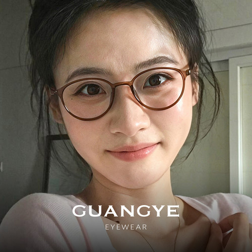 元气超轻小圆框近视镜女可配度数