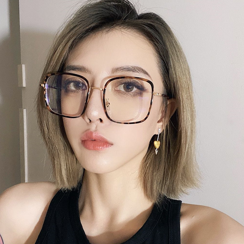 抗蓝光防辐射眼镜框近视女圆脸显瘦韩版潮平光镜架护目电脑眼睛男