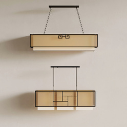 新中式简约餐厅书房吊灯