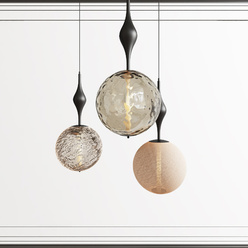 现代玻璃球卧室书房吊灯