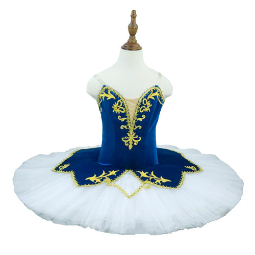 蓝色芭蕾tutu表演服蓬蓬裙纱裙