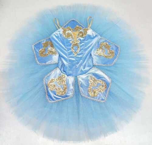 浅蓝色芭蕾舞台演出服皇家蓝鸟