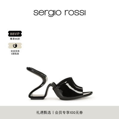 Sergio Rossi/SR女鞋 SINUOUS系列气质露跟高跟凉鞋