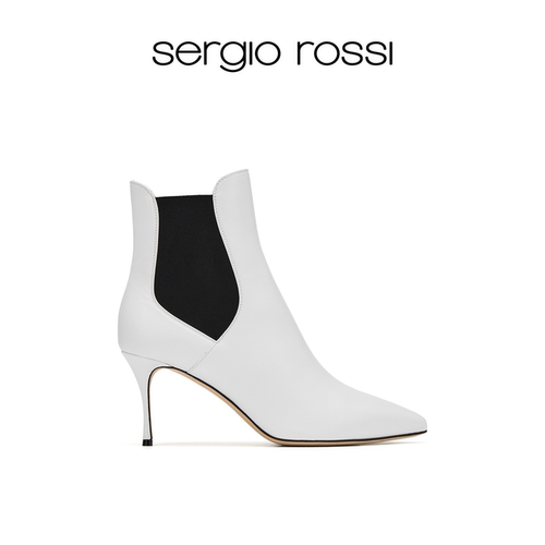Sergio Rossi/SR女鞋GODIVA系列尖头休闲高跟短靴踝靴