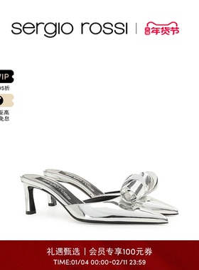 Sergio Rossi/SR女鞋SR BIGOUDI系列纯色镜面高跟鞋