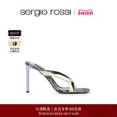 拖鞋 Sergio ARACNE系列亮面高跟夹脚凉鞋 Rossi SR女鞋