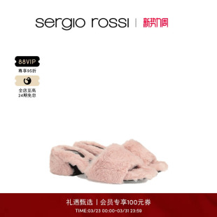 Rossi 拖鞋 SR女鞋 ROSSI茸茸高跟凉鞋 女 Sergio