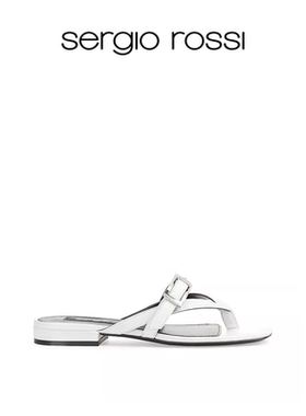 Sergio Rossi/SR女鞋SR NORA系列夹趾平底凉鞋