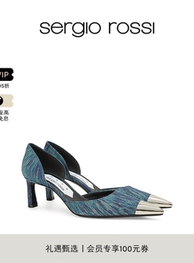 Sergio Rossi/SR女鞋AREA DAGGER系列尖头高跟鞋单鞋