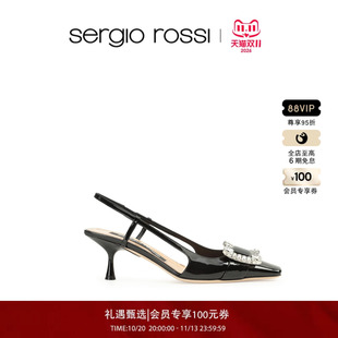 Sergio Rossi/SR女鞋SR TWENTY系列钻扣高跟鞋