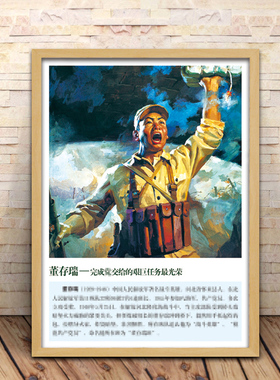 全军十大英模装饰画英雄人物挂画