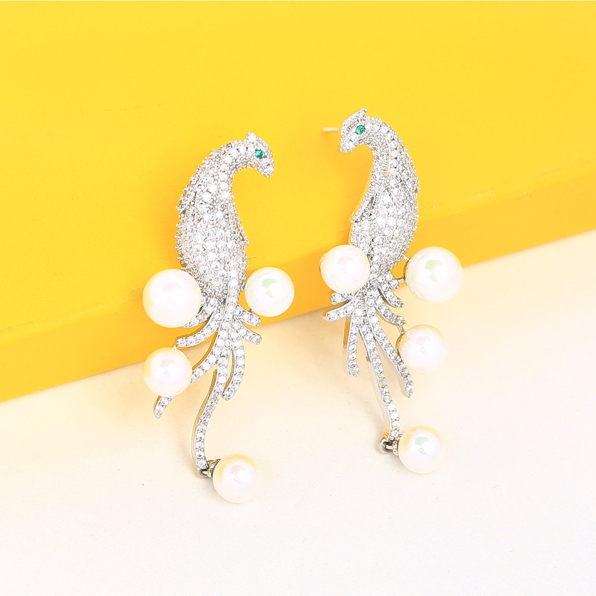 轻奢鸟类造型耳饰耳钉女微镶锆石时尚高级感珍珠形耳坠女s925银针,饰品/流行首饰/时尚饰品新,耳钉,淘宝优惠券,粉丝福利购,淘宝优惠卷