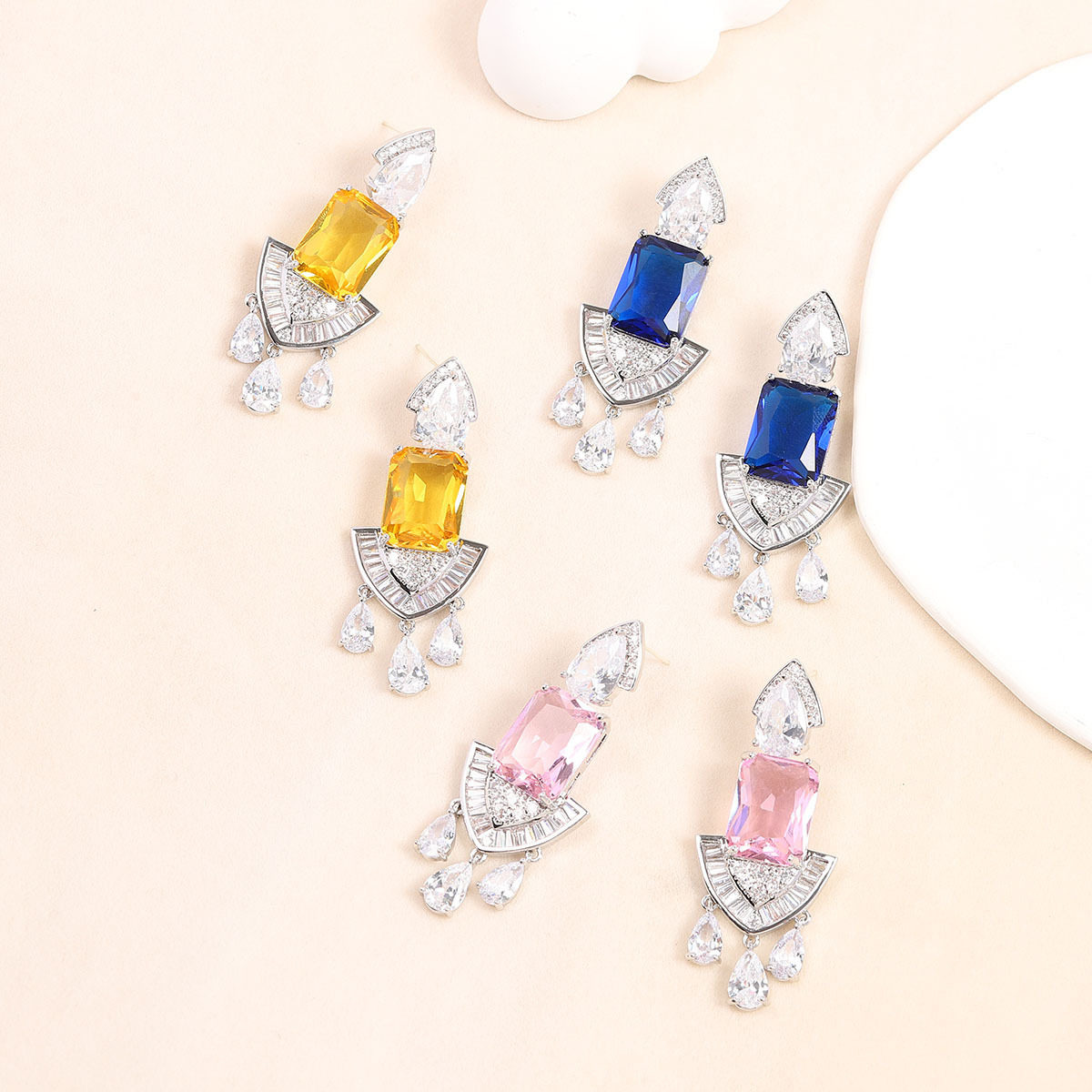 微镶流苏奢华锆石耳环女重工设计小众高级感s925银针工厂,饰品/流行首饰/时尚饰品新,耳环,淘宝优惠券,粉丝福利购,淘宝优惠卷