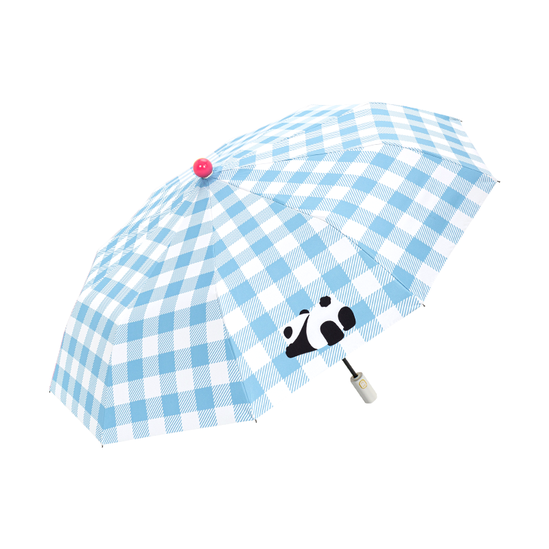 安珀格子全自动加大号雨伞女晴雨两用折叠防晒遮阳太阳伞加固加厚