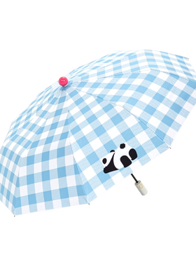 安珀格子自动晴雨伞防晒10骨加大